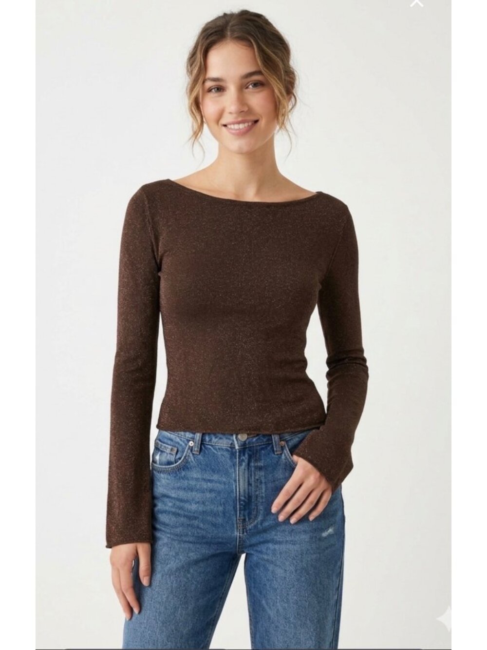 Wild Fable long sleeve scoop-neck top size XS NWT